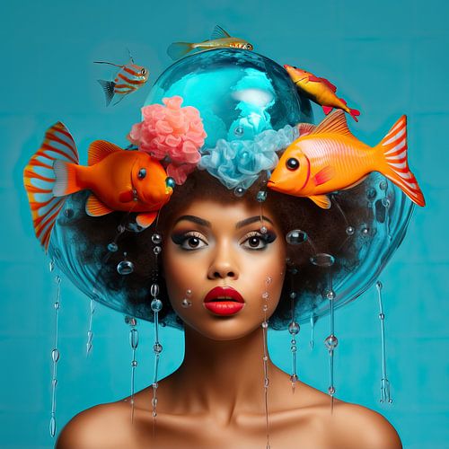 Fishy Hat Elegance - Water Bubble