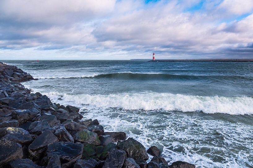Pier on the Baltic coast in Warnemünde by Rico Ködder