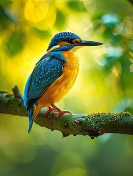 Vibrante Ijsvogel van PixelPrestige