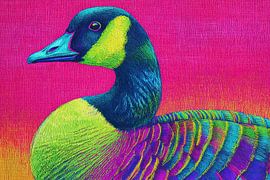 Duck Colour | Merry Duck in Colours by Abstract Painting