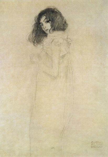 Porträt einer jungen Frau, Gustav Klimt von Bridgeman Masters