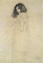 Portret van een jonge vrouw - Gustav Klimt (gezien bij vtwonen) van Bridgeman Masters thumbnail