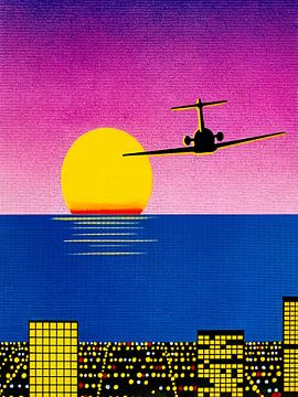 Hiroshi Nagai - Vliegtuig van Timeless Artworks