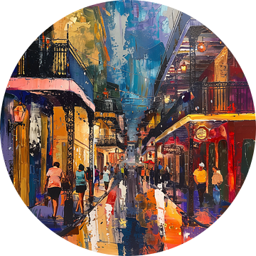 Bourbon Street new orleans abstract