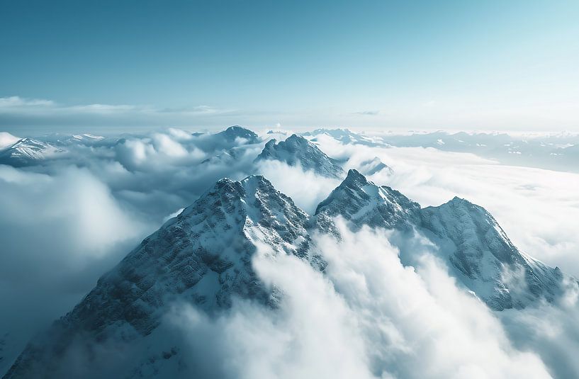 Boven de wolken van fernlichtsicht