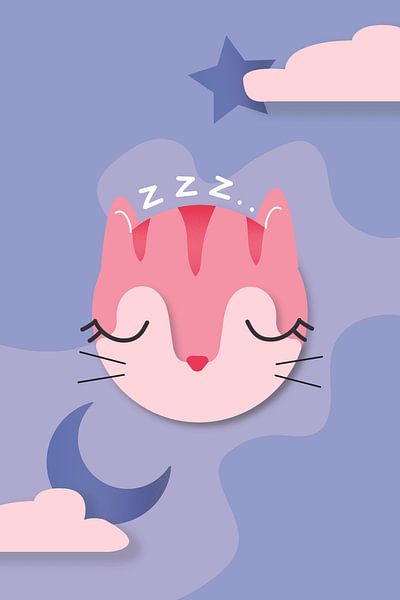 Sleeping Cat by Walljar