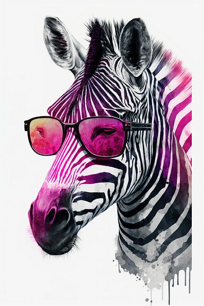 Zebra in Style by Poster Art Shop