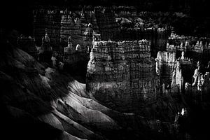 Rotshoofden in Bryce Canyon in zwart-wit van Dieter Walther