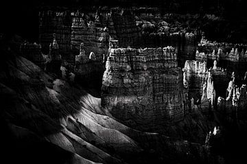Rotshoofden in Bryce Canyon in zwart-wit van Dieter Walther
