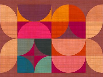 Abstractie in moderne herfstkleuren van Mad Dog Art