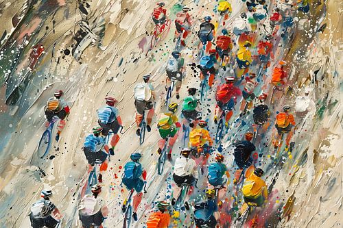 De koers van bovenaf | peloton wielrenners