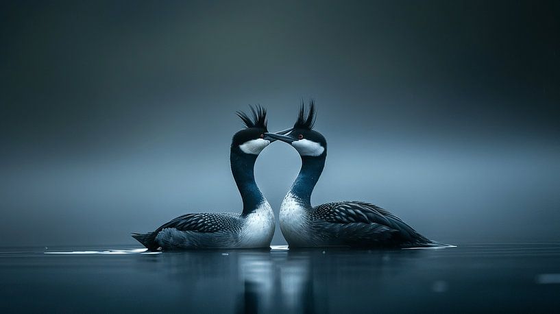 Dansende Watervogels in het Zonlicht van Karina Brouwer