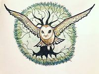 Le hibou et l'arbre de vie