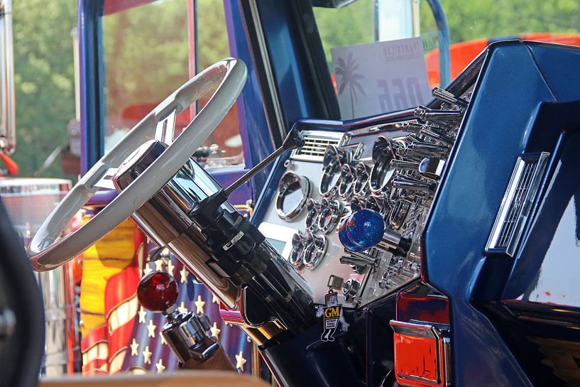 Beautiful cabin of an American Peterbilt truck by Ramon Berk