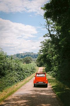 Road trip with red car by Marika Huisman fotografie
