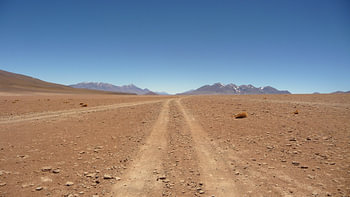 'Weg door woestijn', Bolivia
