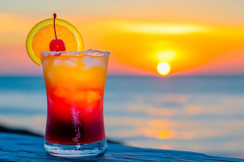 Cocktail bij zonsondergang