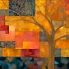 Baum in Farbflächen von Whale & Sons