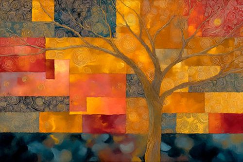 Boom in Kleurvlakken