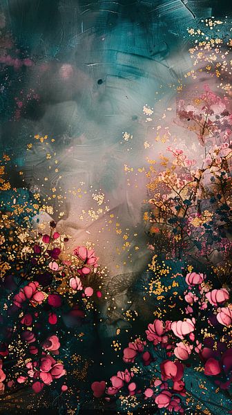 Field of Flowers with Golden Accents by Flower Studio