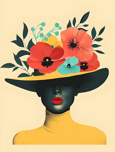 Portrait de femme coloré