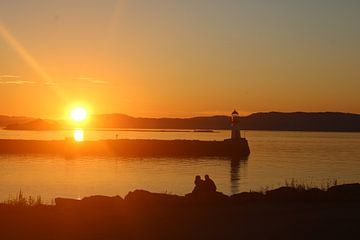 Sunset among the mountains
