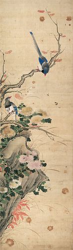 Chen Mei,Oiseaux sur des branches, oiseaux et fleurs chinoises Peinture