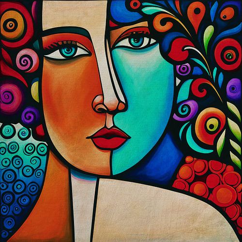 Portraits painted in expressionist style no.31