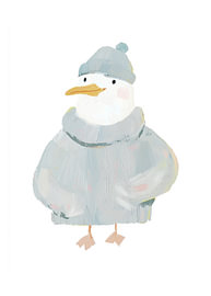 A seagull in winter by mathieu jeu