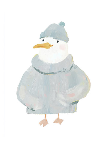 Möwe im Winter