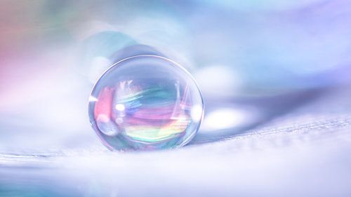 Macro van een drupje water