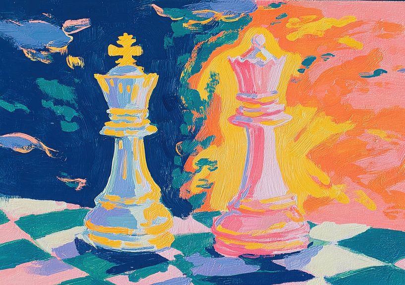 Schaken: koning en koningin van Niklas Maximilian