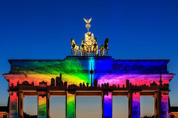 Brandenburger Tor in speciale verlichting van Frank Herrmann