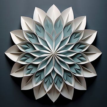 Fleur en origami sur Christian Ovís