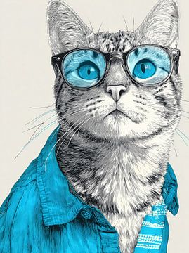 Hipster Cat 18 by JBJart Justyna Jaszke