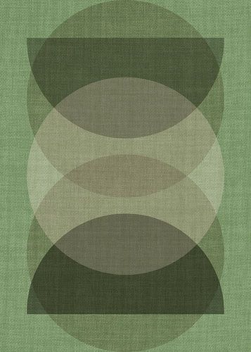 TW living - Linen collection - abstract objects green