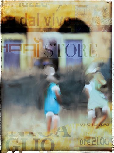 Lopend naar een feestje