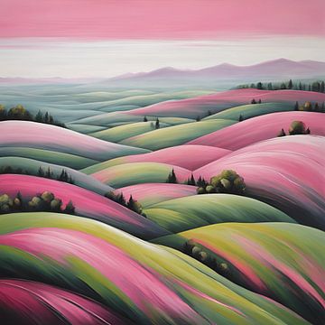 Pink Valley 1.9 Painting by ComfortQ