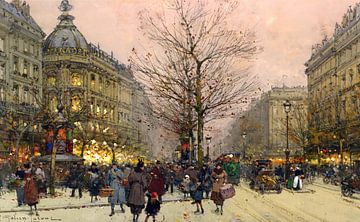 Les Grands Boulevards, Paris - Eugène Galien-Laloue