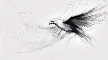 Adelaar met abstracte vleugels van Frank Heinz