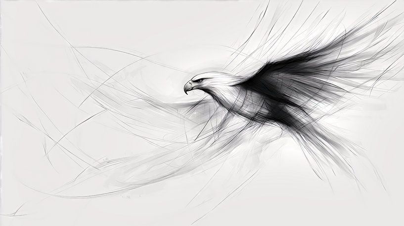 Adler mit abstrakten Flügeln von Frank Heinz