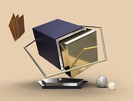 Cube flottant sur shoott photography