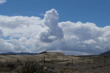 Interessante wolkenformaties boven Death Valley van Christiane Schulze