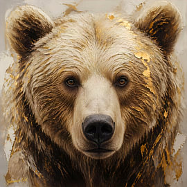 The Golden Bear - Grizzly Bear 2 sur Johannas Art Creations