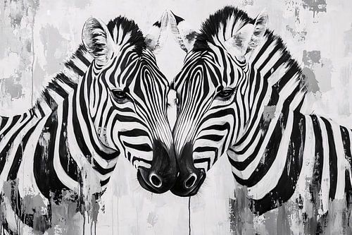 Stijlvolle zebra's in zwart-wit
