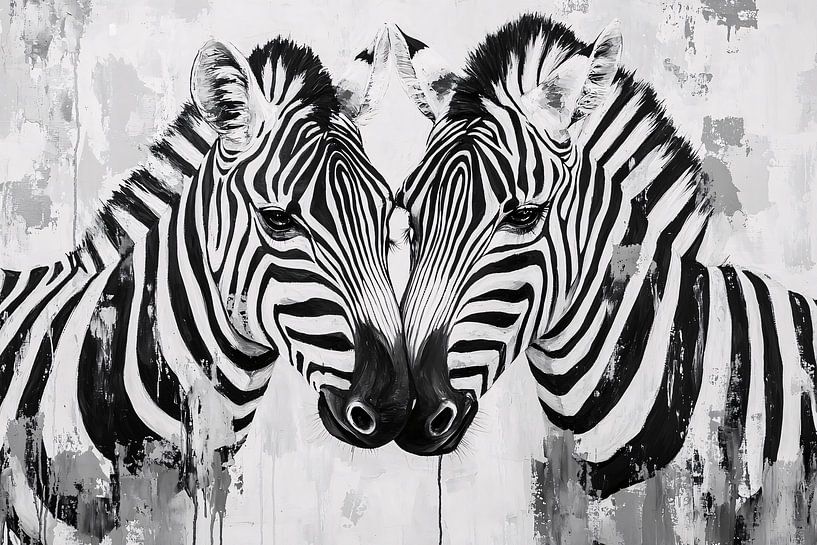 Stilvolle Zebra&#039;s in Schwarz und Weiß von Imperial Art House