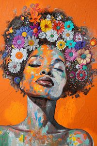 Frau mit Blumen