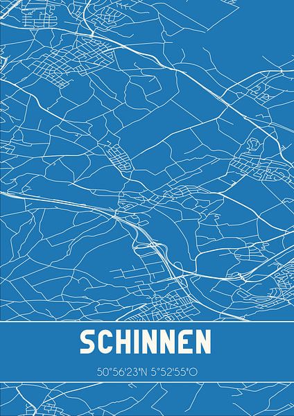 Blueprint | Map | Schinnen (Limburg) by Prints of Place