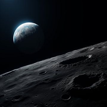 Die Erde vom Mond aus von TheXclusive Art