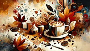 Herfstige koffie met dynamische patronen van artefacti